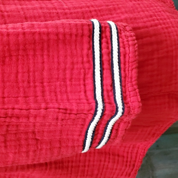 Michael Stars Red Double Gauze Off Shoulder Top, Size Small - Picture 4 of 6